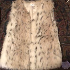 A faux fur vest